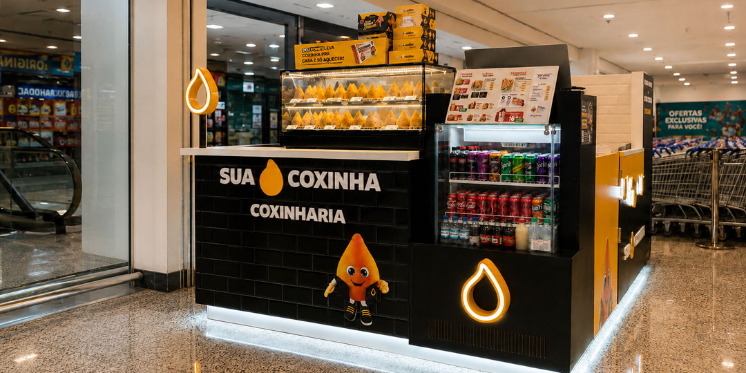 Franquia Sua Coxinha - Modelo Quiosque